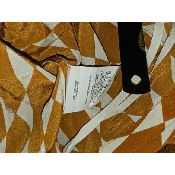 NWT Tory Burch Devi Pant in Gold Diamond Tile Size 6 - Picture 6 of 10